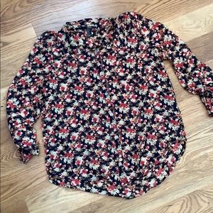 Forever 21 floral button up blouse